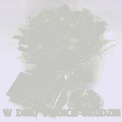 W dniu Twoich urodzin bukiet kwiatów prezent czekoladki